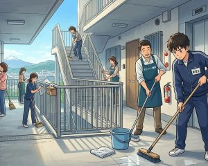 高校生の実習生が頑張っています！一緒に気持ちよく館内清掃🧹✨