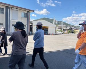 施設外就労先の避難訓練に参加しました！